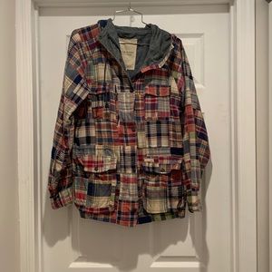 Denim & Supply by Ralph Lauren plaid patchwork print light weight utility jacket